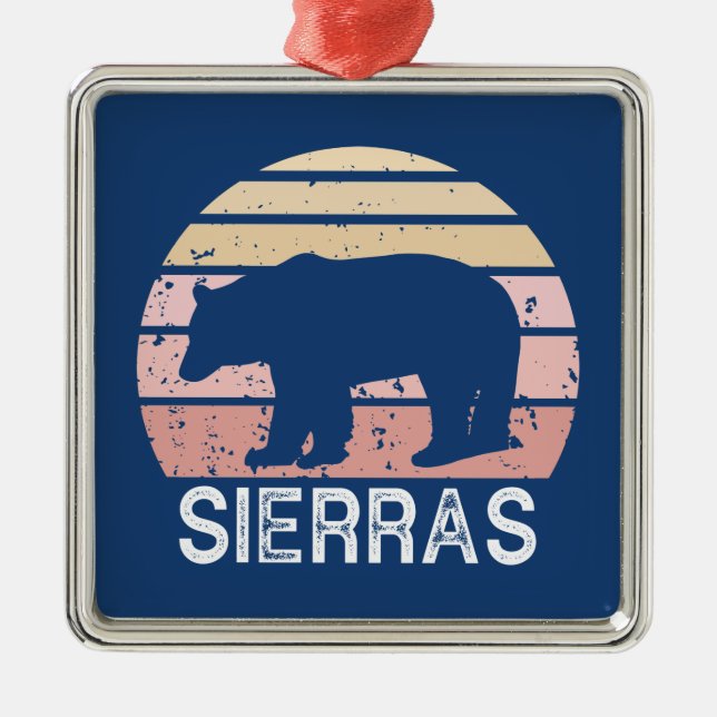 Ornamento De Metal Urso Retro Sierras (Frente)