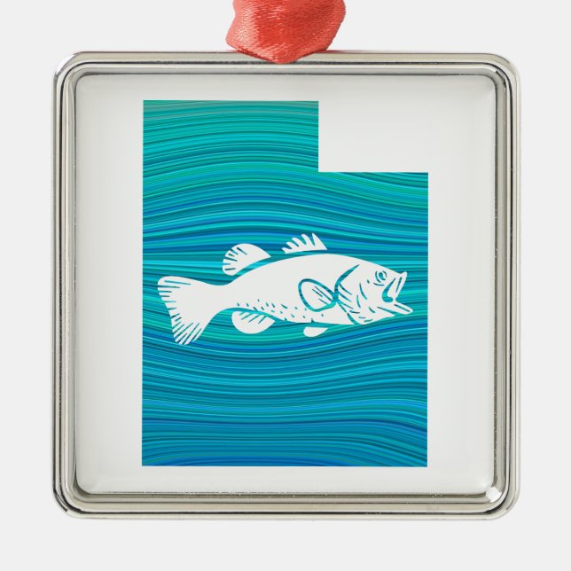 Ornamento De Metal Utah Wave Fisheries (Frente)