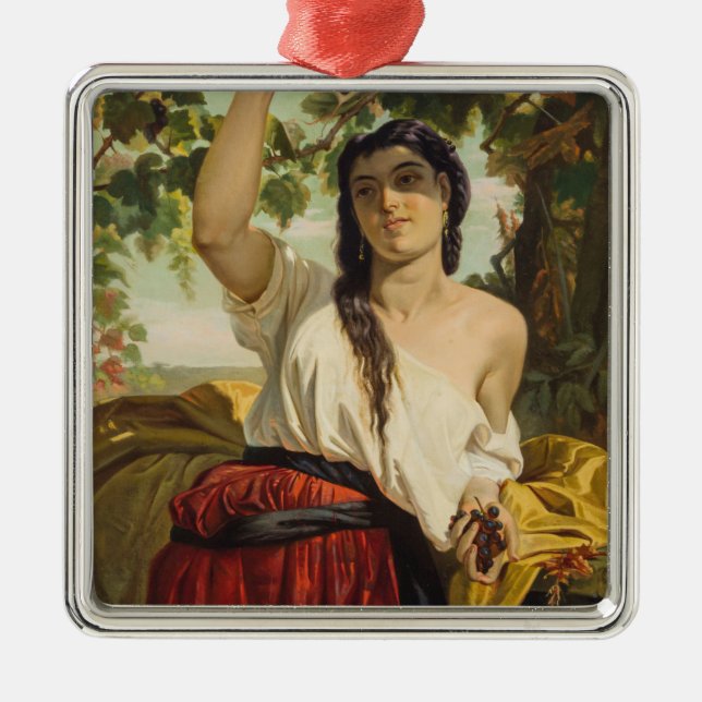 Ornamento De Metal Uvas-Picante (Colheita de Verão) (Frente)