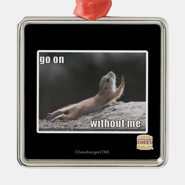 Ornamento De Metal Vá em frente comigo (Frente)