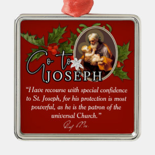 Ornamento De Metal Vá para a Rua, Joseph, a assinatura do Papa Cató