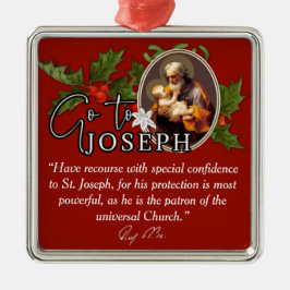 Ornamento De Metal Vá para a Rua, Joseph, a assinatura do Papa Católi