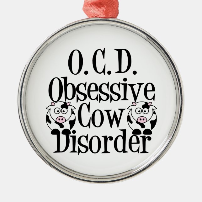 Ornamento De Metal Vaca Engraçada (Frente)