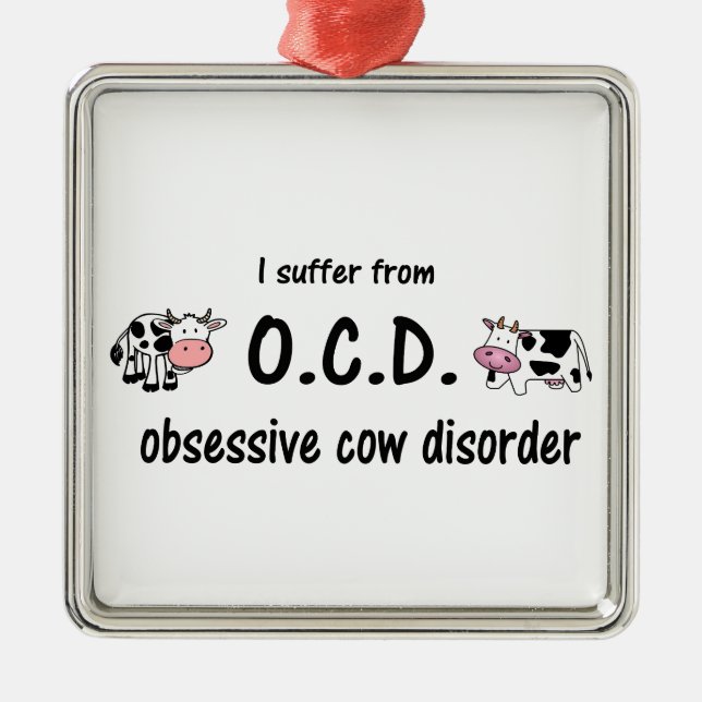 Ornamento De Metal Vaca OCD (Frente)