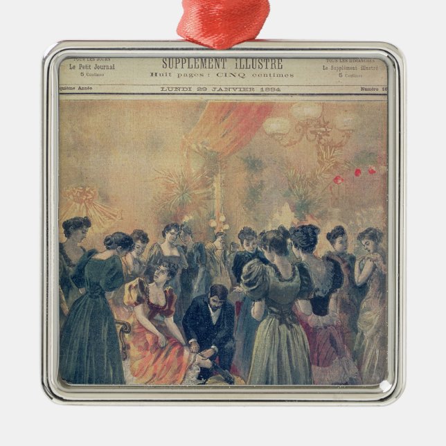 Ornamento De Metal Vacinação em uma recepção da noite (Frente)