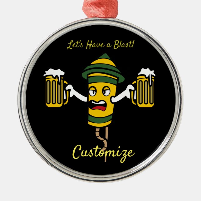 Ornamento De Metal Vamos ter uma Explosão Thunder-Cove (Frente)