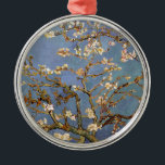 Ornamento De Metal Van Gogh Almond Blossom<br><div class="desc">Vincent Van Gogh Nature Painting Series - Almond Blossom em tons azuis</div>