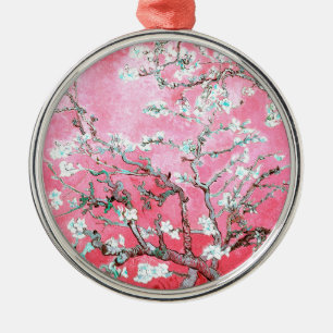 Ornamento De Metal Van Gogh Almond Blossomo Azul Rosa