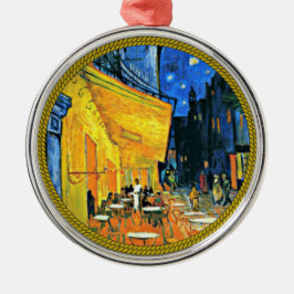 Ornamento De Metal Van Gogh - Cafe Terrace, famosa pintura,