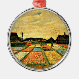 Ornamento De Metal Van Gogh - Camas de Flor na Holanda