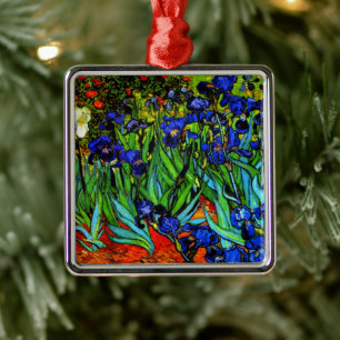 Ornamento De Metal Van Gogh - Íris, pintura famosa,