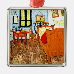 Ornamento De Metal Van Gogh - Quarto do Vincent, pintura famosa,