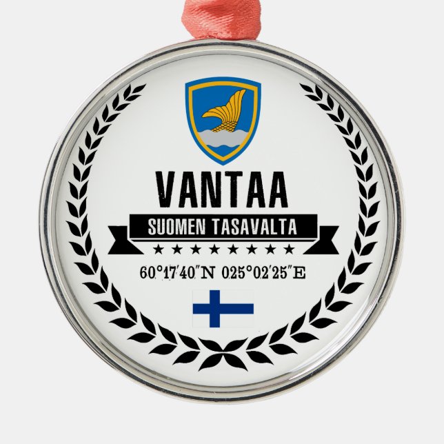 Ornamento De Metal Vantaa (Frente)
