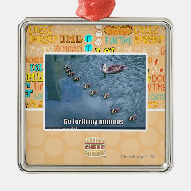 Ornamento De Metal Vão adiante meus sequazes (Frente)