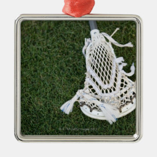 Ornamento De Metal Vara do Lacrosse na grama