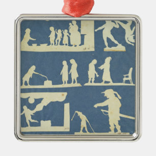 Ornamento De Metal Várias cenas