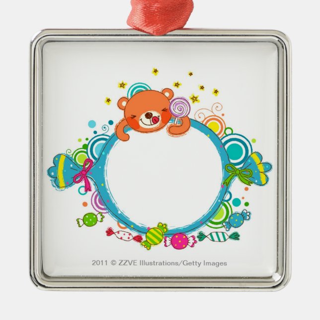 Ornamento De Metal Variedade de doces (Frente)