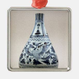 Ornamento De Metal Vaso azul e branco, dinastia de Yuan