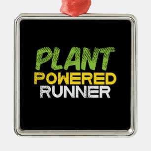 Ornamento De Metal Vegan - Runner Powered