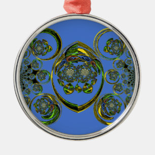 Ornamento De Metal Veja minhas curvas azuis
