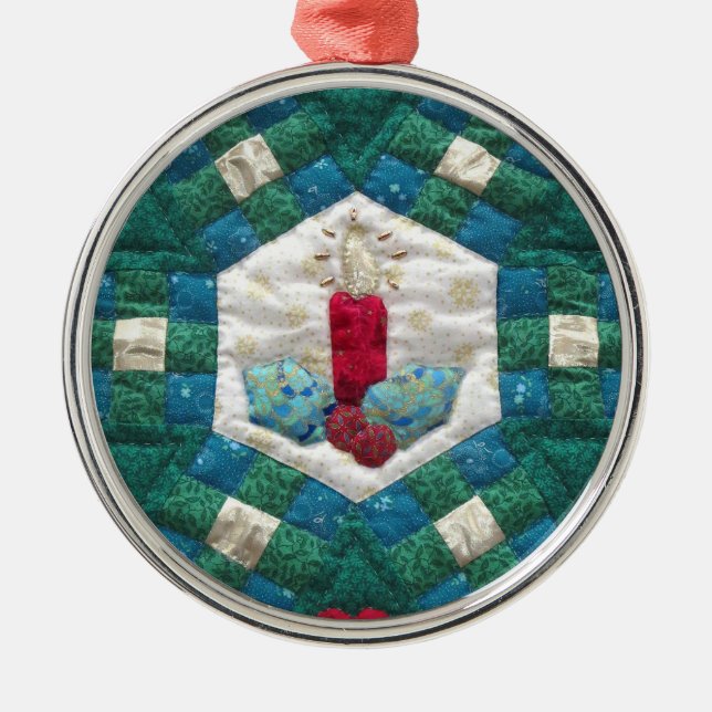 Ornamento De Metal Vela Inclinada (Frente)