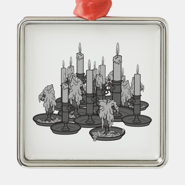 Ornamento De Metal Velas (Frente)