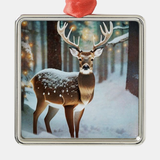Ornamento De Metal Vendedor de Natal (Frente)