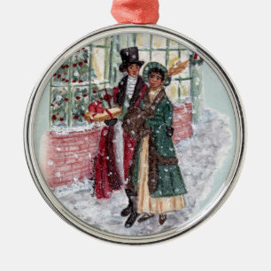 Ornamento De Metal Vendedores de Natal Regência - Jane Austen