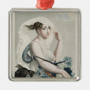 Ornamento De Metal Vendemiaire, primeiro mês do calendário