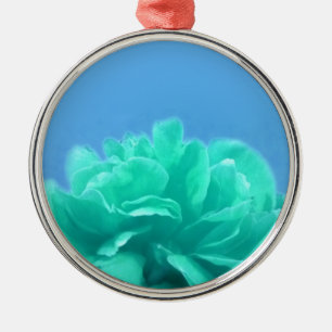 Ornamento De Metal Verde azul colorido floral