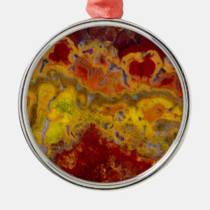 Ornamento De Metal Vermelho e amarelo Crayloa Jasper