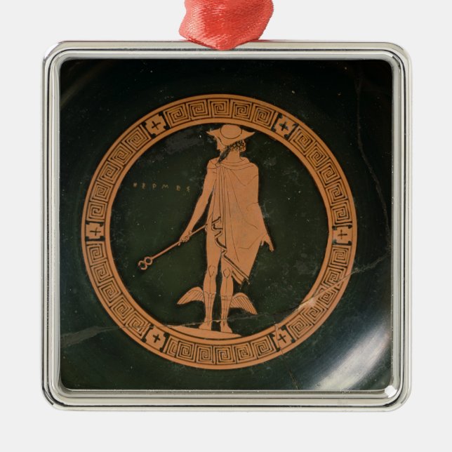 Ornamento De Metal Vermelho-figura grega copo, descrevendo o deus (Frente)