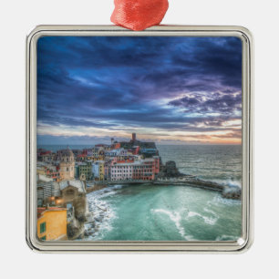 Ornamento De Metal Vernazza no por do sol, Italia