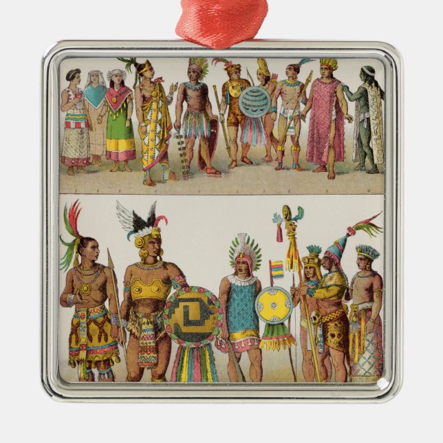 Ornamento De Metal Vestido mexicano (Frente)