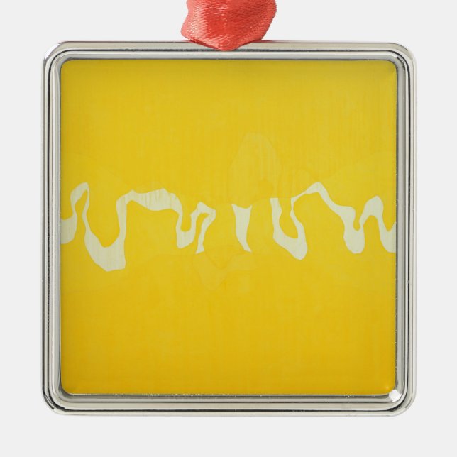 Ornamento De Metal Viagem amarela (Frente)