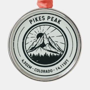 Ornamento De Metal Viagem Pikes Pikes Colorado Picking Skiking