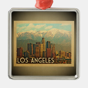Ornamento De Metal Viagens vintage do Ornament de Los Angeles Califor