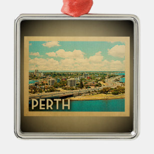 Ornamento De Metal Viagens vintage Ornament Perth Austrália