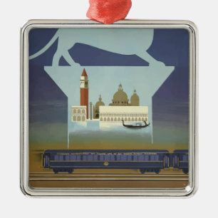 Ornamento De Metal Viagens vintage Veneza Orient Express