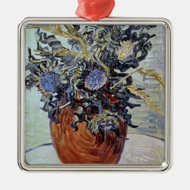 Ornamento De Metal Vida com cardos, 1890 de Vincent van Gogh | ainda (Frente)