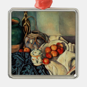 Ornamento De Metal Vida com maçãs, 1893-94 de Paul Cezanne ainda