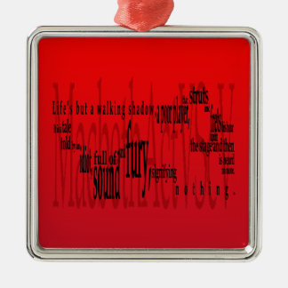 Ornamento De Metal "Vida mas uma sombra de passeio" Macbeth