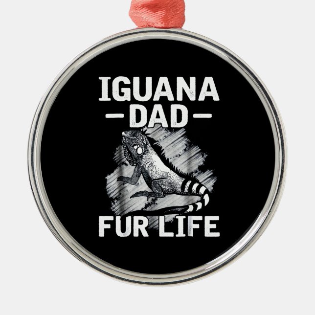 Ornamento De Metal Vida pai Iguana (Frente)