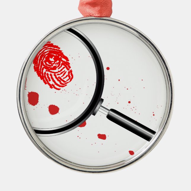 Ornamento De Metal Vidro de Ampliação de Detectores (Frente)