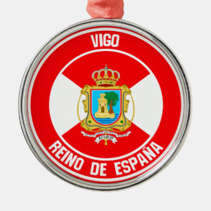 Ornamento De Metal Vigo Round Emblem