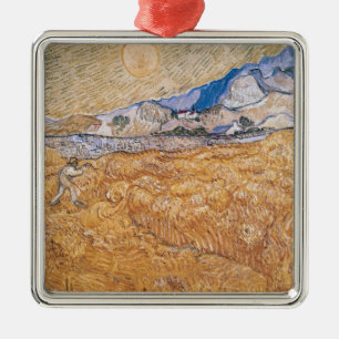 Ornamento De Metal Vincent van Gogh a ceifeira