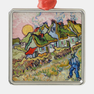 Ornamento De Metal Vincent van Gogh - Casas e Figura