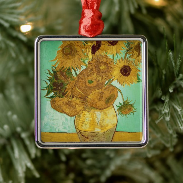 Ornamento De Metal Vincent van Gogh | Girassóis, 1888 (Árvore)
