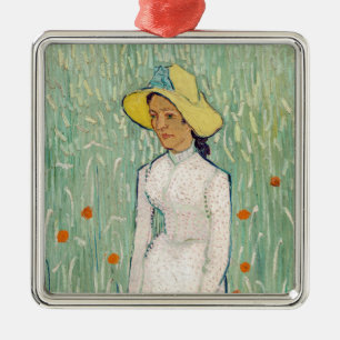 Ornamento De Metal Vincent van Gogh - Menina de Branco