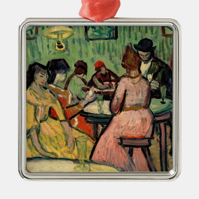 Ornamento De Metal Vincent van Gogh - O Brothel (Frente)